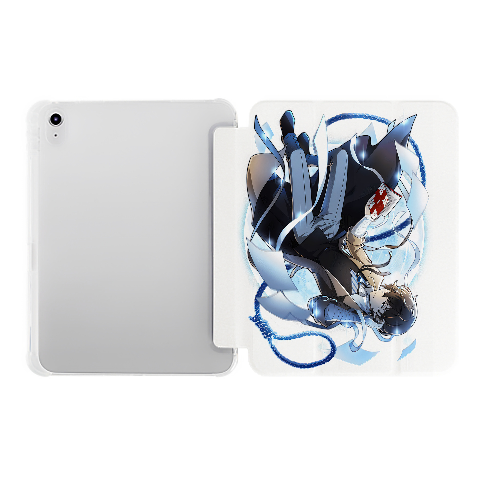 （画像用） 文豪ストレイドッグス Bungo Stray Dogs IPad ケース ペン収納付き 三つ折りスタンド PUレザー×シリコン 対応機種9.5/10.5/10.9インチ